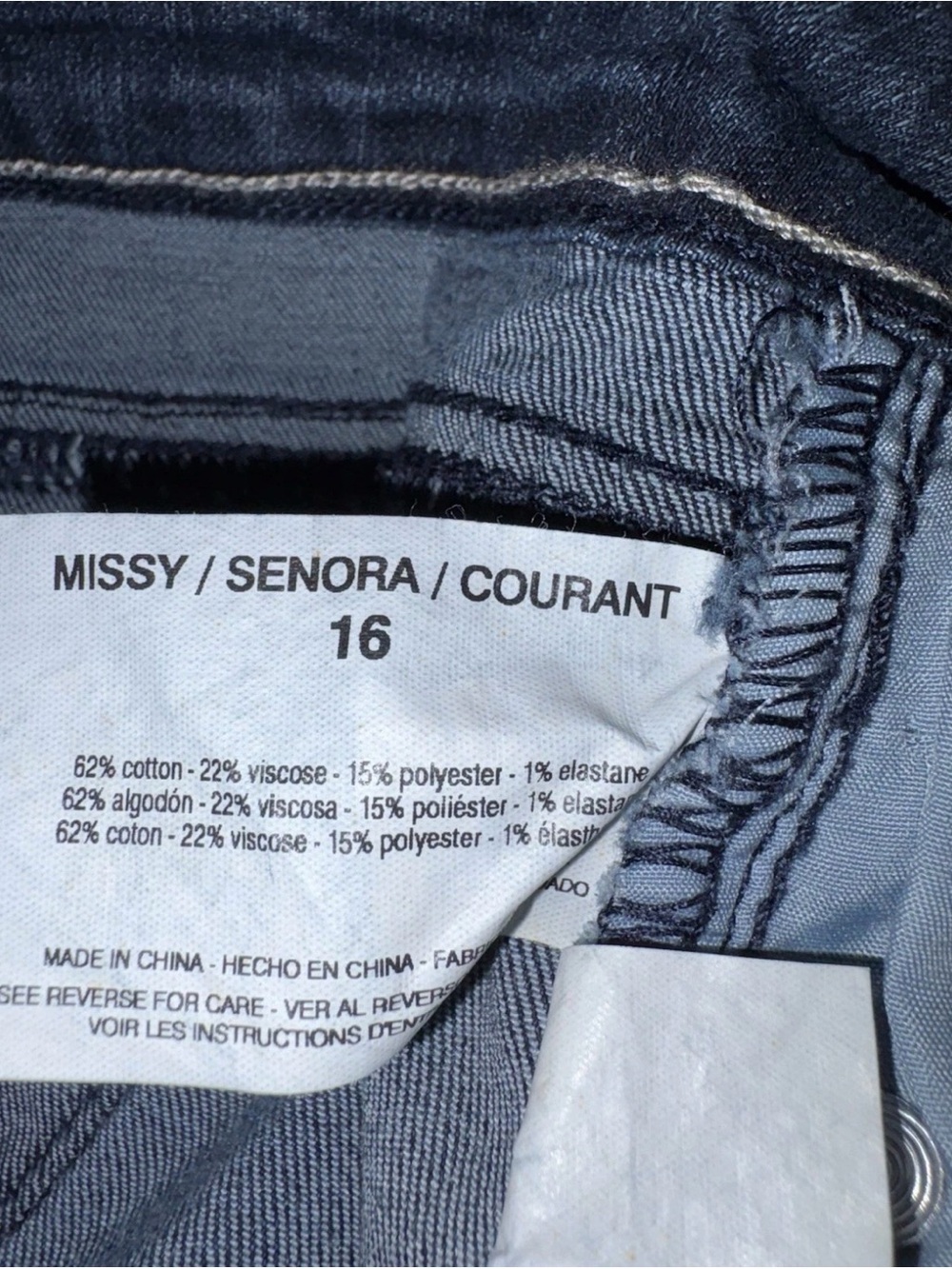Bandolino Curvy Skinny Cropped Pants Blue Lisbeth Capri Flawless Stretch SZ 16 - Picture 8 of 8